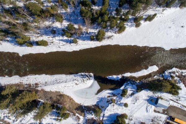 Barriere River aerial view March 17, 2018 Barriere River aerial view March 17, 2018