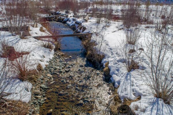 Firefox UAV Fishtrap Creek Aerial Photos Fishtrap Creek ground level view March 17, 2018