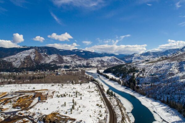 North Thompson River Barriere ground level view March 17, 2018 North Thompson River Barriere ground level view March 17, 2018