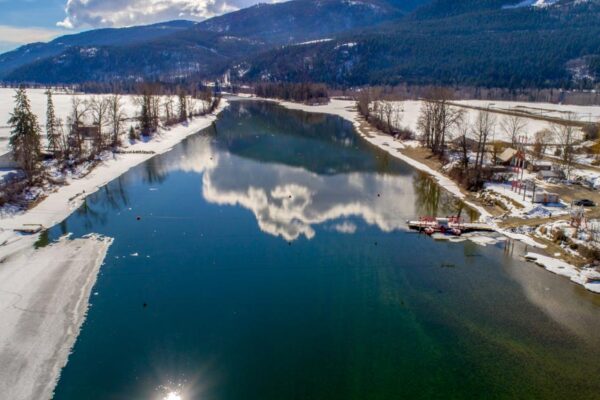 North Thompson River Little Fort oblique view March 17, 2018