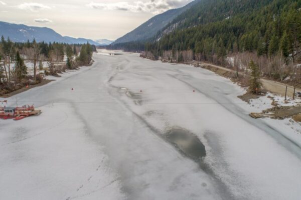 North Thompson River McLure oblique view March 18, 2018