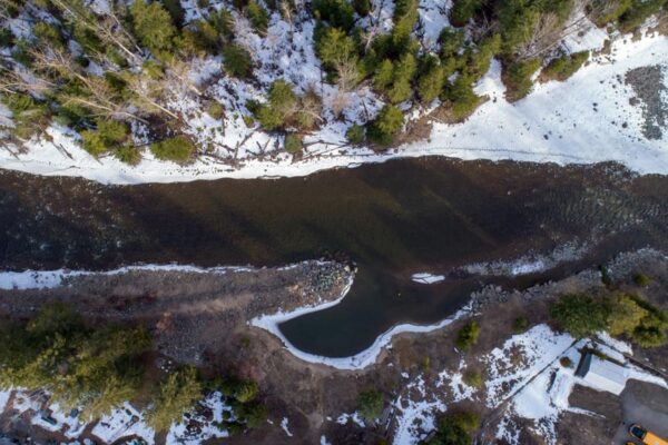 Firefox UAV Barriere River Aerial Photos Barriere River aerial view March 25, 2018