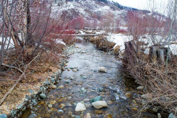 Firefox UAV Fishtrap Creek Aerial Photos Fishtrap Creek ground level view March 25, 2018