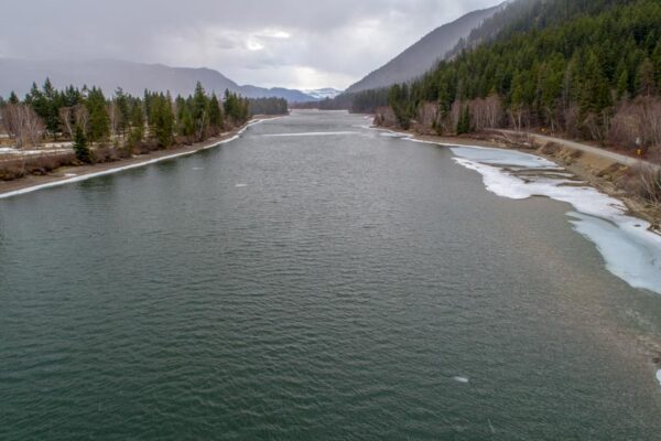 North Thompson River McLure oblique view March 25, 2018