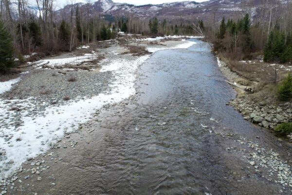 Firefox UAV Barriere River Aerial Photos Barriere River ground level view March 30, 2018
