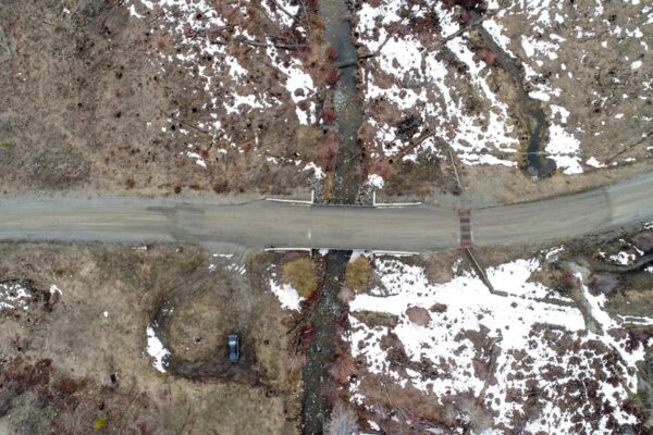 UAV aerial photos at Fishtrap Creek Westsyde Fishtrap Creek aerial view March 30, 2018