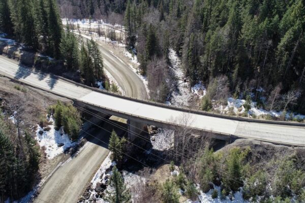 Lemieux Creek low level view March 30, 2018