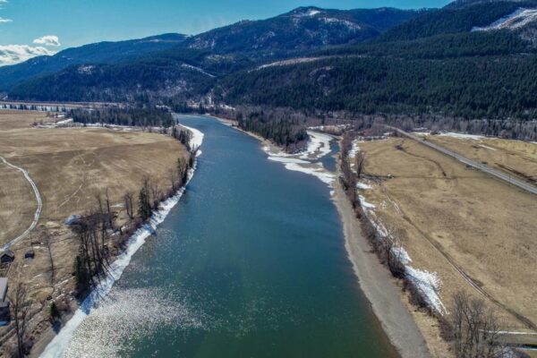 North Thompson River Little Fort oblique view March 30, 2018