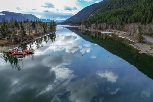 North Thompson River McLure oblique view March 30, 2018