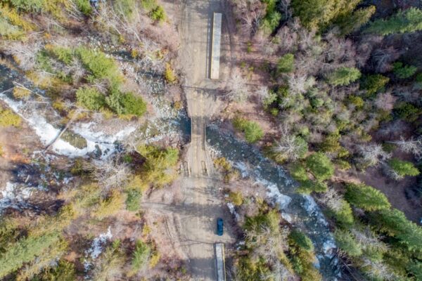 Jamieson Creek aerial view April 9, 2018 Jamieson Creek aerial view April 9, 2018