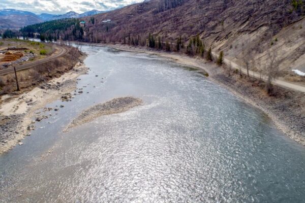 North Thompson River Barriere oblique level view April 9, 2018 North Thompson River Barriere oblique level view April 9, 2018