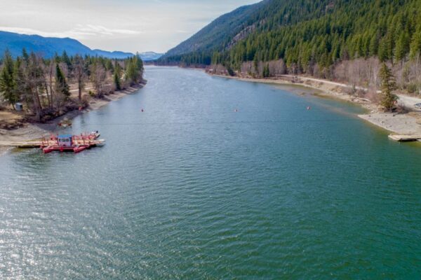 North Thompson River McLure oblique view April 9, 2018