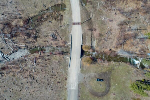 UAV aerial photos at Fishtrap Creek Fishtrap Creek aerial view April 19, 2018