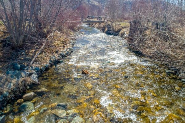 UAV aerial photos at Fishtrap Creek Fishtrap Creek ground level view April 19, 2018