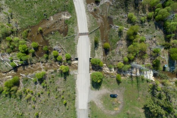 UAV aerial photography at Fishtrap Creek Fishtrap Creek aerial view May 8, 2018