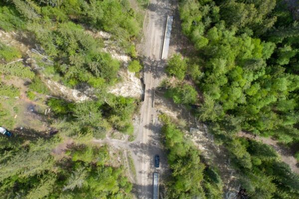 Jamieson Creek aerial view at Km 4.5 May 12, 2018 Jamieson Creek aerial view at Km 4.5 May 12, 2018