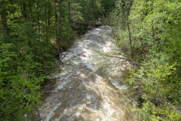 Jamieson Creek oblique aerial view at Km 4.5 May 12, 2018 Jamieson Creek oblique aerial view at Km 4.5 May 12, 2018
