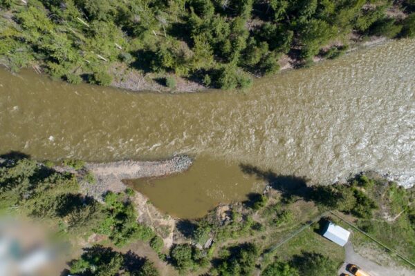 Barriere River aerial view May 12, 2018 Barriere River aerial view May 12, 2018
