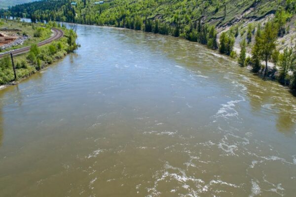 North Thompson River Barriere May 12, 2018 North Thompson River Barriere oblique aerial view May 12, 2018