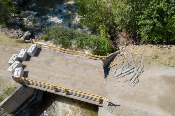 Jamieson Creek at kilometre 1.0 May 20, 2018 aerial view 1 Jamieson Creek at kilometre 1.0 May 20, 2018