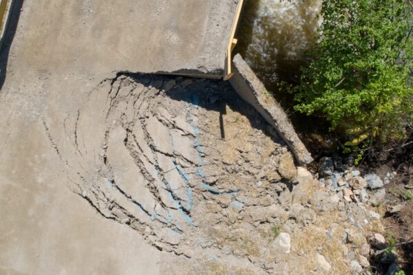 Jamieson Creek at kilometre 1.0 May 20, 2018 aerial view 3 Jamieson Creek at kilometre 1.0 May 20, 2018 aerial view 3