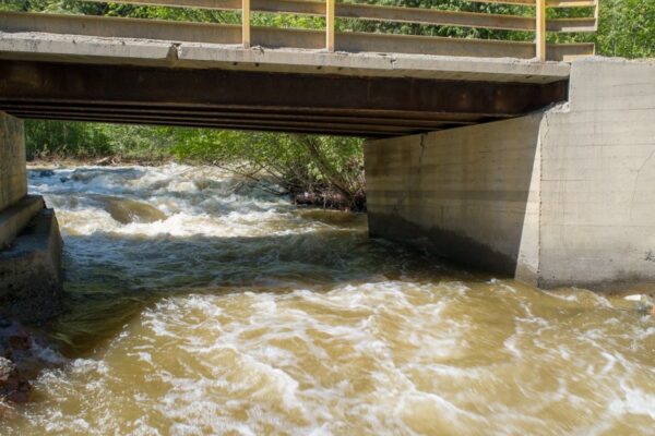 Jamieson Creek at kilometre 1.0 May 20, 2018 view under bridge Jamieson Creek at kilometre 1.0 May 20, 2018 view under bridge